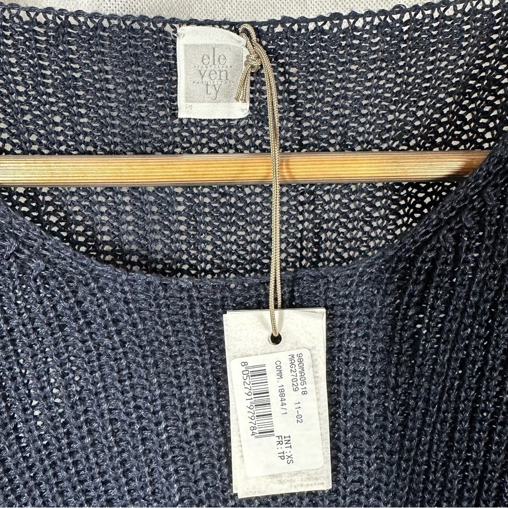 Eleventy High Low Lightweight Nautical Sweater Navy Size Xs — image 8 of 8
